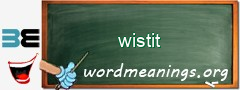 WordMeaning blackboard for wistit